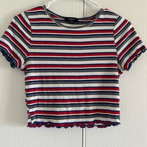Multicolor Striped Crop Top